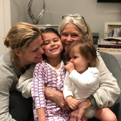 Kate with her daughters and mom